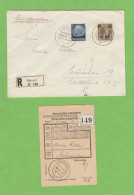 EINGESCHRIEBENER BRIEF AUS MERSCH MIT RECO. ZETTEL NACH MÜNCHEN,DEUTSCHLAND,1941. - 1940-1944 German Occupation