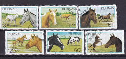 LI02 Philippines 1985 Horses Full Set Used Stamps - Philippines