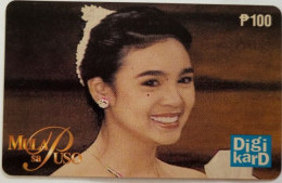 Philippines Digitel P100 Digicard - Mula Sa Puso ( From The Heart ) Actress Claudine Barretto - Filippine