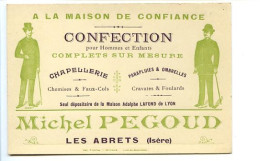 Cartes Isère LES ABRETS   A La Maison De Confiance   Confection  Michel PEGOUD  Dépositaire Adolphe Lafond Vert - Les Abrets