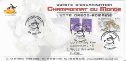 2003 Championnat Du Monde De Lutte Gréco-Romaine à Paris :carte Officielle Recommandée - Ringen