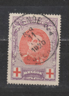 COB 134 Oblitération Centrale OOSTENDE 2 - 1914-1915 Croce Rossa