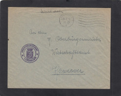 ERNÄHRUNGSAMT,LUXEMBURG.BRIEF MIT FREISTEMPEL NACH HANNOVER,1941. - 1940-1944 German Occupation