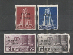Libia Libya Italy Colony 1937 Fiera Di Tripoli Cpl 2+2v Set Ordinary Mail + Air Mail In MLH Condition - Tripolitaine