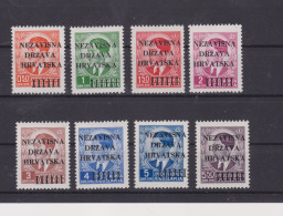 CROATIA WW II, 1941 Ovpt Set MNH - Croatia