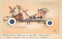 Illustrateur - Mich - Charley Fait De L'Auto Sur Sa Sans HP Courant D'air - Mich