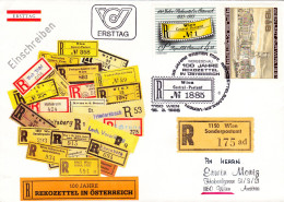 100 JAHRE REKOZETTEL,  COVER FDC  1985  AUSTRIA - FDC