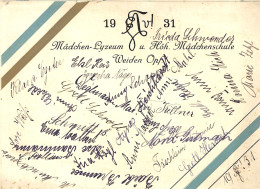 ALLEMAGNE - Weiden - 1931 Mädchen Lyzeum U. Höh. Mädchenschute - Selten - Weiden I. D. Oberpfalz