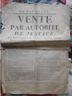 AFFICHE VENTE AUX ENCHERES. 41 CHOUE. CORMENON. SAINT-AGIL ANS II FRUCTOS 1794. - Posters