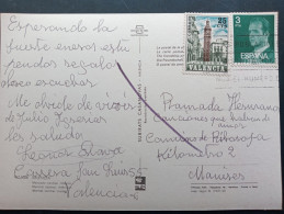 Plan Sur De Valencia Circulado Sobre Postal - Beneficiencia (Sellos De)