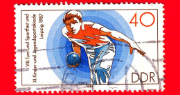 GERMANIA - DDR - Usato - 1987 - IX Giochi Sportivi Della Gioventù, A Lipsia - Bocce - Bowling -  40 - Used Stamps