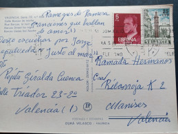 Plan Sur De Valencia Circulado Sobre Postal - Bienfaisance