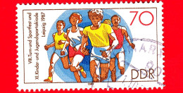 GERMANIA - DDR - Usato - 1987 - IX Giochi Sportivi Della Gioventù, A Lipsia - Corsa Mezzofondo - 70 - Usati