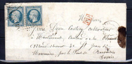 200324  N°10 X2  LETTRE PARIS  A SARDAIGNE /SAVOIE/ST JEAN DE MAURIENNE - 1852 Louis-Napoléon