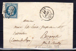 200324  N°10  Seul Sur Lettre LETTRE DE CAEN A BARANVILLE? - 1852 Louis-Napoleon