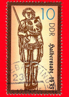 GERMANIA - DDR - Usato - 1987 - Monumenti Storici - Statua Di Rolando, Cavaliere Tavola Rotonda - Halberstadt (1433) -10 - Usati