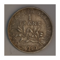 GADOURY 467 - 1 FRANC 1919 - TYPE SEMEUSE - KM 844 - 095816 - TTB+ - 1 Franc