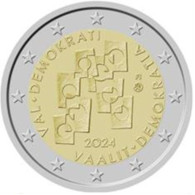 Finland 2024    2 Euro Commemo  "Demokratie"  ZELDZAAM - RARE !!   UNC Uit De Rol  UNC Du Rouleaux !! - Finlandía