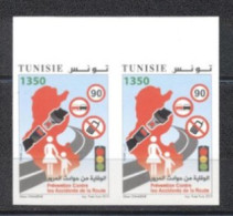 Tunisie 2013- Prévention Contre Les Accidents De La Route Paire Non Dentelé - Tunisia (1956-...)