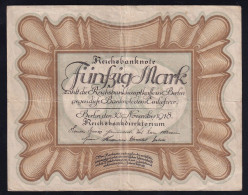 50 Mark 30.11.1918 - Serie J365 - Eierschein - Reichsbank (DEU-70b) - 50 Mark