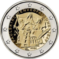 Duitsland 2024   2 Euro Commemo  "Verfassung Paulskirche"  LETTER - Atelier A   UNC Uit De Rol !! - Allemagne