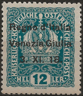 TRVG5L - 1918 Terre Redente - Venezia Giulia, Sassone Nr. 5, Francobollo Nuovo Con Traccia Di Linguella */ - Venezia Julia