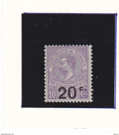 MONACO 1919 TAXE Yvert 11 NEUF* MH Cote : 5.50 Euros - Portomarken