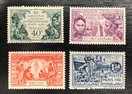 Lot De 4 Timbres Neufs* Etablissements Français De L' Océanie 1931 - Unused Stamps