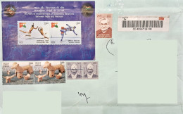 INDIA 2024 India Vietnam Joint Issue MS + 5 Stamps Franked On Registered Speed Post Cover As Per Scan - Lettres & Documents