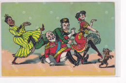 Satirical Edward VII UK And Nicolas II Russia Tzar With Their Mistresses Belle Otero - Satiriques