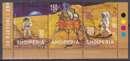 ALBANIEN  2702-2704, Postfrisch **, 30. Jahrestag Der Ersten Bemannten Mondlandung, 1999 - Albanie