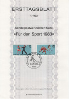 Germany Deutschland 1983-04 Für Den Sport, Eishockey Ice Hockey Figure Skating, Dance Dances, Canceled In Berlin - 1981-1990