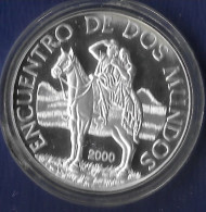 URUGUAY AÑO 2000 25 PESOS URUGUAYOS PLATA "ENCUENTRO ENTRE DOS MUNDOS" - Uruguay