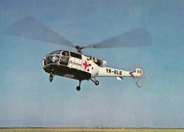 HELICOPTER RED CROSS ,  POST CARD ROMANIA - Hubschrauber