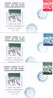 SPAIN EXILE ,3X COVERS  FDC  CONFERENCE DE GENEVE 1959  PERFORATED   ,ROMANIA - FDC