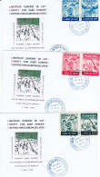 SPAIN EXILE ,3X COVERS  FDC  CONFERENCE DE GENEVE 1959  PERFORATED   ,ROMANIA - FDC