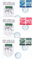 SPAIN EXILE ,3X COVERS  FDC  CONFERENCE DE GENEVE 1959  PERFORATED   ,ROMANIA - FDC