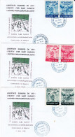 SPAIN EXILE ,3X COVERS  FDC  CONFERENCE DE GENEVE 1959  PERFORATED   ,ROMANIA - FDC