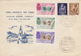 SPAIN EXILE  COVERS  FDC   FERIA NACIONAL DEL LIBRO 1955 IMPERFORATED   ,ROMANIA - FDC