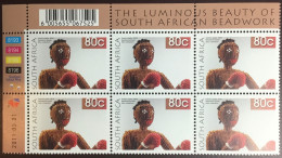 South Africa 2011 80c Beadwork Definitive Reprint Block Of 6 MNH - Nuevos