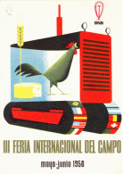 SPAIN EXILE  POST CARD  FDC   FERIA NACIONAL DEL CAMBO  1956   ,ROMANIA - FDC