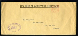 KING GEORGE Vth OHMS ENVELOPE TO ZANZIBAR 1934 - Lettres & Documents