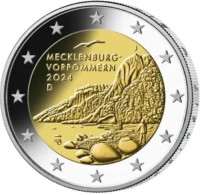 Duitsland 2024   2 Euro Commemo  "Mecklenburg Vorpommern"  LETTER - Atelier  A    UNC Uit De Rol !! - Allemagne