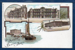 Argentina, "Gruss From Buenos Aires", 1898, Unused Litho Postcard, Rare In This Condition  (204) - Briefe U. Dokumente