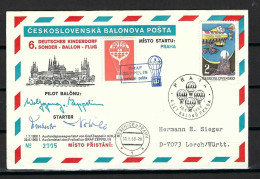 6. DEUTSCHER KINDERDORF SONDER-BALLONFLUG Von Prag Nach Jesenice 30.6.1968 - Siehe Bild - Cartas & Documentos