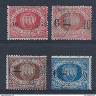 1892 SAN MARINO, N° 8/11 Serie Usata - Otros & Sin Clasificación