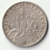 GADOURY 467 - 1 FRANC 1916 - TYPE SEMEUSE - KM 844.1 - 095449 - TTB - 1 Franc