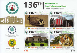 2017 Bangladesh Inter-Parliamentary Union  Tigers   Souvenir Sheet MNH - Bangladesh