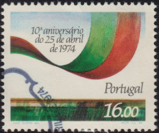 1984 Portugal ° Mi:PT 1629, Sn:PT 1600, Yt:PT 1608, Sg:PT 1957, Afi:PT 1655,10th Anniversary Of The Revolution Of April - Oblitérés