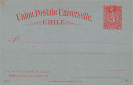 G021 Chile Unused Postal Stationery 3 Centavos Colon Columbus - Chile